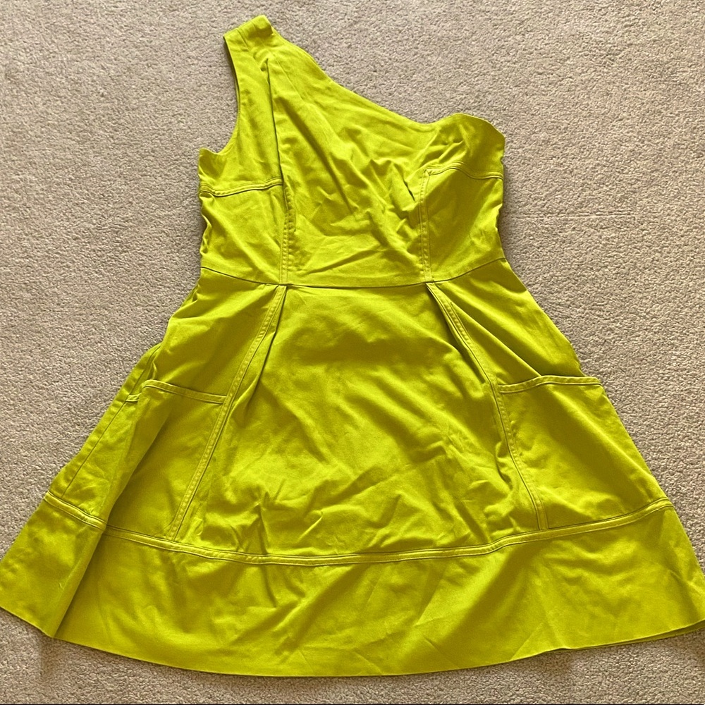 Jessica Simpson One Shoulder Dress in Bright Yellow